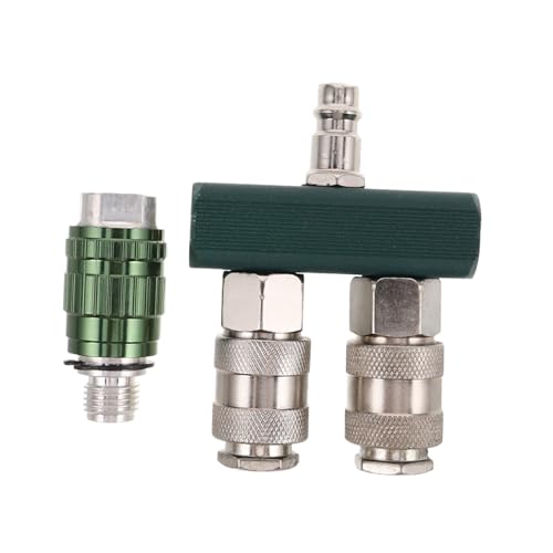 Holibanna Pneumatischer Luftschlauch Verteiler Schnellkupplung aus Metall Langlebiger Kompressor Splitter mit Optimaler Luftstromverteilung Kompatibel mit Druckluftsystemen von Holibanna