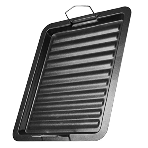 Holibanna Grillpfanne aus Emaille Antihaft-grillpfanne für Outdoor Bbq Multifunktionale Grillpfanne für Camping Familie und Besondere Anlässe für Fisch Steak Gemüse und Pizza von Holibanna