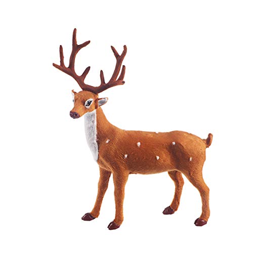 Holibanna Rentierfiguren Weihnachtsdeko Mini Hirsch Elch Ornamente Tiere Rentiere Weihnachten Urlaub Tischdeko (7 9 Zoll) von Holibanna