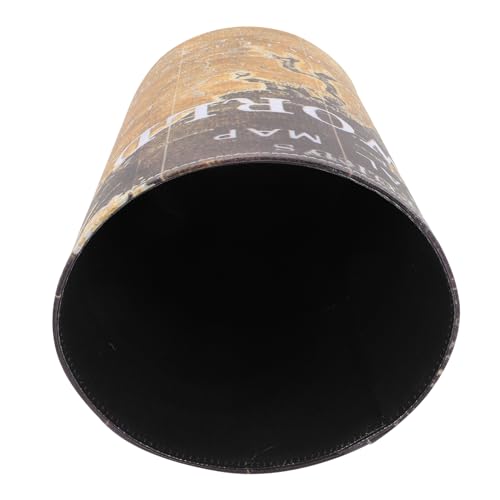 Holibanna Retro Stil Abfalleimer PU Mülleimer Große Kapazität für Büro und Zuhause Praktischer Aufbewahrungseimer ohne Deckel Eleganter Design Müllbehälter von Holibanna