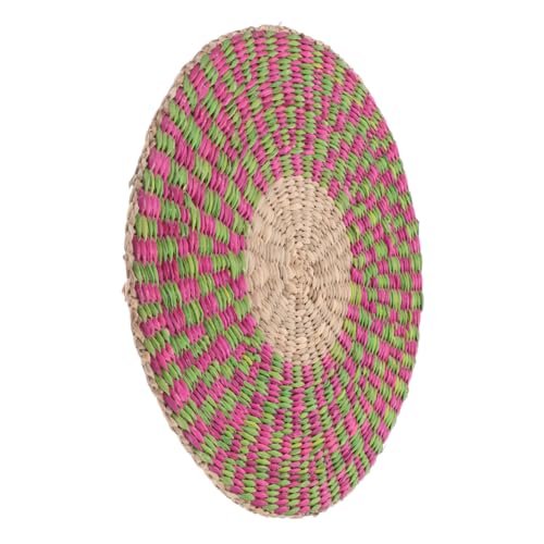 Holibanna Runde Handgewebte Platzmatten Aus Seegras Farbenfrohe Rustikale Tischmatten Für Esszimmer Als Wanddeko Oder Hängende Ornamente Hitzebeständig Und Stilvoll von Holibanna