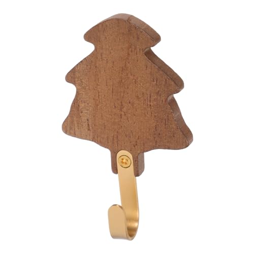 Holibanna Rustikale Schwarze Walnuss Holzwandhaken mit Messinghaken Baumförmige Bohrfreie Garderobenhaken für Eingang Schlafzimmer Bad Vielseitiger Kleider und Handtuchhalter Holibanna Rustikale Schwarze Walnuss Holzwandhaken mit Messinghaken Baumförmige Bohrfreie Garderobenhaken für Eingang Schlafzimmer Bad Vielseitiger Kleider und Handtuchhalter von Holibanna