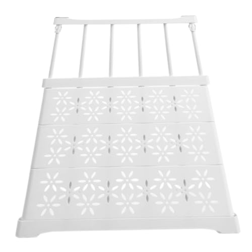 Holibanna Schranklagerstange Erweiterbar Spannregal Hängeschrank-Organizer Schrankspeicher Lagerregale Regaleinheiten Regal Für Schrank Regalorganisator Veranstalter Lagerregal Regal Plastik von Holibanna