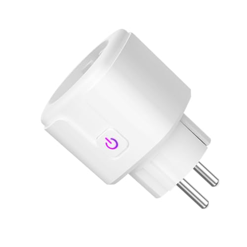 Holibanna Smart Plug Wlan Steckdose mit Stromverbrauchsmessung Sprachsteuerung App steuerung Kompatibel mit Alexa Weiß Energiesparend Einfache Installation für Smart Home Geräte von Holibanna