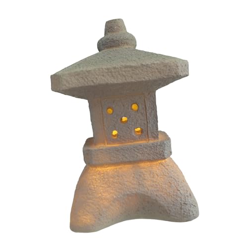 Holibanna Solar Court Laterne Lampe Aus Resin Für Außen Szene Dekor Garten Solar Lichtornament Handgefertigte Resin Basteldekor Laterne von Holibanna