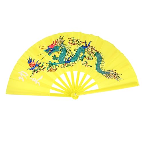 Holibanna Taichi Fan Kunststoff Gelber Kampfsport Fächer Performance Faltbarer Kungfu Für Wushu Tanz Und Tai Chi Übungen Holibanna Taichi Fan Kunststoff Gelber Kampfsport Fächer Performance Faltbarer Kungfu Für Wushu Tanz Und Tai Chi Übungen von Holibanna
