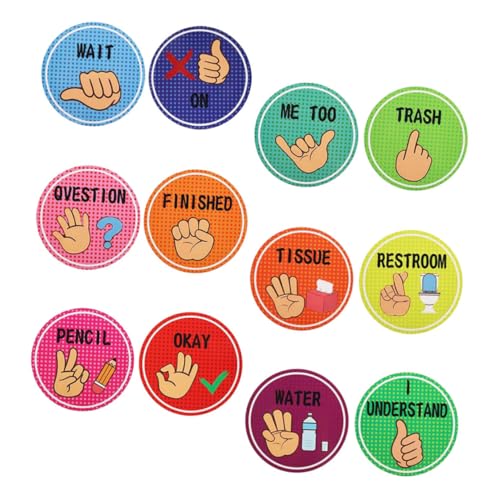 Holibanna Teiliges Bunte Handzeichen Poster Klassenzimmer Hinweise Gebärdensprache Langlebig Wiederverwendbar für Kindergarten Schule Kommunikation Unterrichtsdekoration Holibanna Teiliges Bunte Handzeichen Poster Klassenzimmer Hinweise Gebärdensprache Langlebig Wiederverwendbar für Kindergarten Schule Kommunikation Unterrichtsdekoration von Holibanna