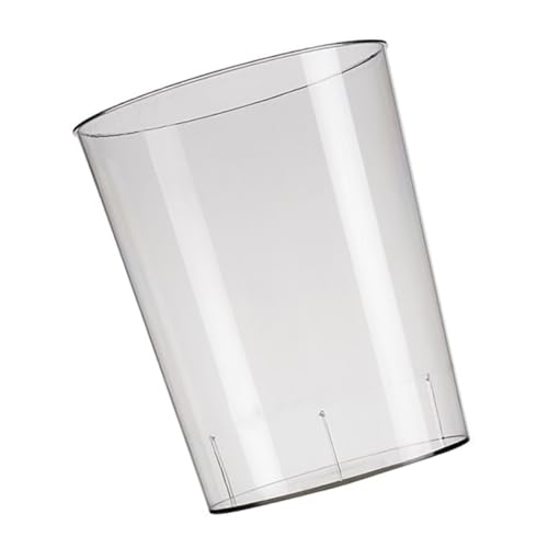 Holibanna Transparenter Abfalleimer aus Wasserdichtem Moderner Papierkorb mit Streifenmuster Leichter Mehrzweck Mülleimer für Büro Wohnzimmer Küche und Bad Nordischer Stil von Holibanna