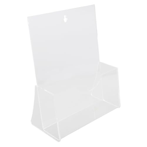 Holibanna Transparenter Acryl broschürenhalter Robuster Vielseitiger Prospekthalter für Büro Zuhause Eleganter Dokumenten organizer Stabiler Speisekarten displayständer von Holibanna