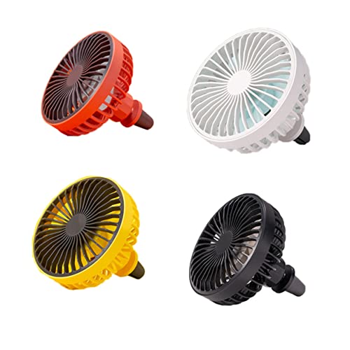 Holibanna USB Auto Klimaanlagenventilator Tragbarer Mini für Luftauslass im Auto Rot Drehung für Kühlung und Luftzirkulation im Fahrzeug und Büro von Holibanna
