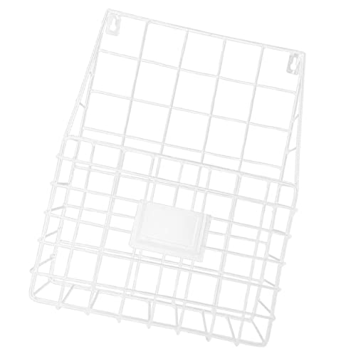Holibanna Wandmontierter Metallkorb Weiß Zeitschriftenhalter Schmaler Zeitungshalter Organizer Für Büro Und Zuhause Dekorativer Aufbewahrungsständer von Holibanna