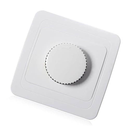 Holibanna Wandpanel Schalter mit Drehknopf Stufenlose Lichtregelung Energiesparend Einfache Installation Geeignet für LED und Glühlampenbeleuchtung von Holibanna