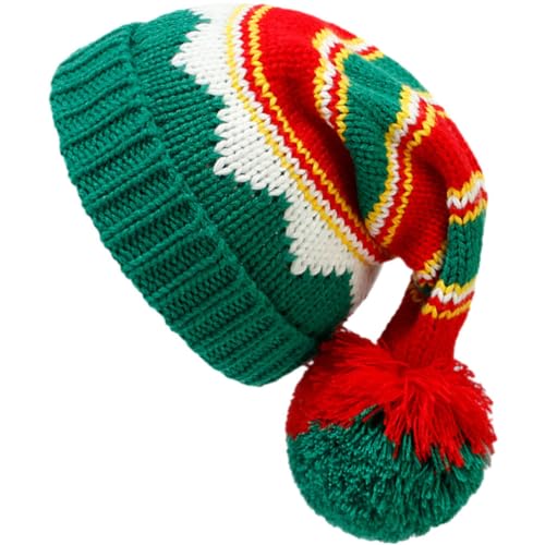 Holibanna Weihnachtsmannmützen Weihnachtsmützen Warme Wintermütze Für Damen Häkelmützen Für Den Dekorative Wintermütze Gestrickte Weihnachtsdeko Hut Garn Warm Halten Fräulein Zubehör von Holibanna