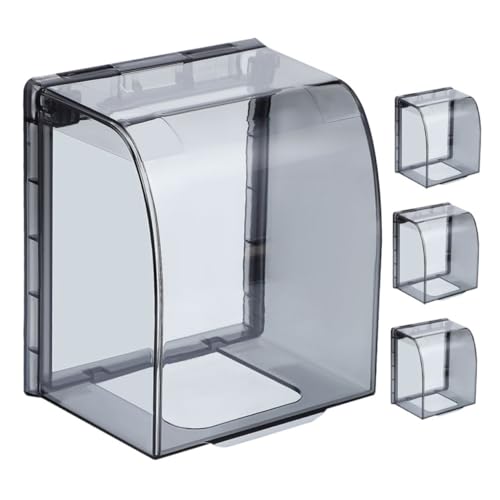 Holibanna Wetterfeste Steckdosenabdeckung Teilig Transparente Outdoor Schutzbox Erhöhtes Design für Große Stecker Einfache Werkzeuglose Montage Zuverlässiger Spritzwasserschutz für Außen von Holibanna