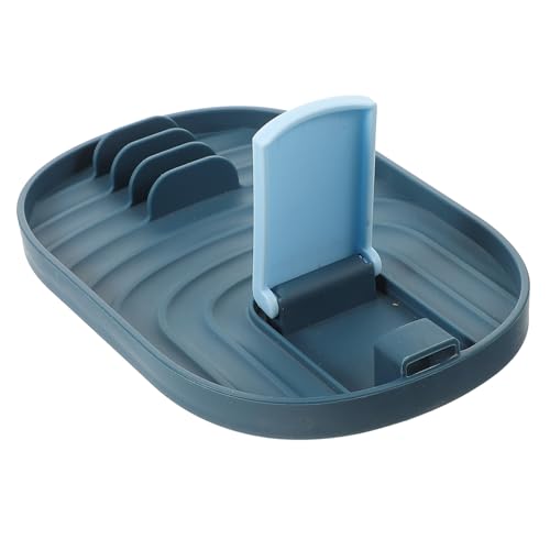 Multifunktionaler Topfdeckel und Löffelhalter Stabiler Küchenutensilien Organizer mit Rutschfester Basis für Töpfe Pfannen und Kochlöffel Tiefblauer Farbe von Holibanna