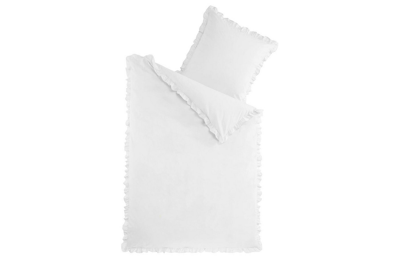 Holiday Heimtex Bettwäsche ROMANTIK, 135 x 200 cm, Weiß, mit Rüschen, Renforcé, 2 teilig, Baumwolle, mit Reißverschluss Holiday Heimtex Bettwäsche ROMANTIK, 135 x 200 cm, Weiß, mit Rüschen, Renforcé, 2 teilig, Baumwolle, mit Reißverschluss von Holiday Heimtex
