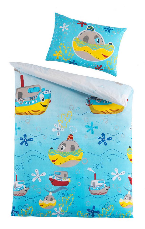 Holiday Heimtex Kinderbettwäsche - Set 2tlg., 100% Baumwolle, Kopfkissen 40 x 60cm - Bettdecke 100 x 135cm von Holiday Heimtex