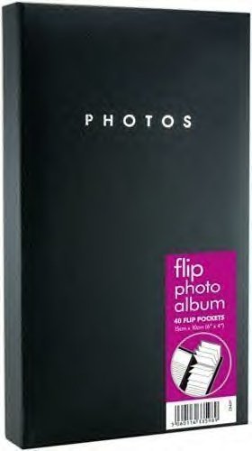 6 Stück-Fotoalbum Black Flip mit 40 Folien für 80 Fotos, 15.24 cm x 10.16 cm von Holiday