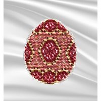 Rotes Faberge Ei, Fortgeschrittene Perlen, Diy, Weihnachtsperlensets, Osterbaum, Osterkranz, Rot/Rosa Fab 502, Erbstück von HolidayBeadKits