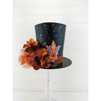 Halloween Dekoration, Hut Topper, Schwarz Mit Fee - Herbst Baumspitze, Ernte Herzstück, Baumschmuck von HolidayGirlsBoutique