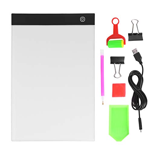 A4 LED Copy Pad Diamond Painting Board 3 Level Dimming Drawing Box with 100240V Portable Craft Tool for Artists Hobbyists Black Frame White Acrylic Panel A4 LED Copy Pad Diamond Painting Board 3 Level Dimming Drawing Box with 100240V Portable Craft Tool for Artists Hobbyists Black Frame White Acrylic Panel von Holigie