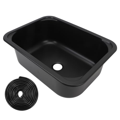 Holigie 12L Stainless Steel RV Kitchen Sink,15x11x5.7Single Bowl with 40mm Drain Hole Design for Camper Caravan Boat and RV (Suitable for Most RV Plumbing Systems) von Holigie