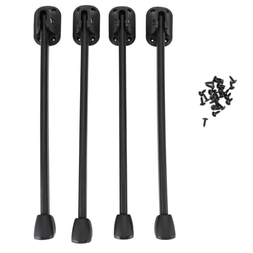 Holigie Faltbare Tischbeine Hochleistungs -Eisen -Silikonkonstruktion robuster Stabiler Raumsparungsklappmöbel Beine für Couchtisch Camping Tisch schwarz 4pcs (450mm) von Holigie