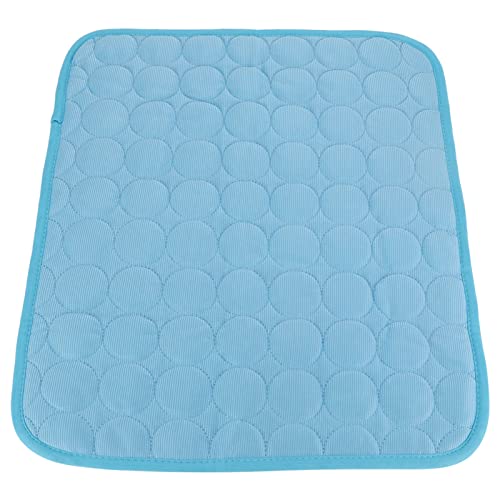 Holigie Kühlmatte Haustier Selbstkühlung Kissen Sommer heißes Wetter Bett Feine Arbeit Bequeme Maschine Waschbares blaues Baumwollmaterial Verschiedene Größen Hunde Katzen (L) von Holigie