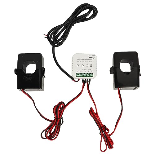 Holigie WiFi Smart Energy Monitor Einphasenklemme Elektrizitätsmessgerät mit 2 200ACT -Stromtransformator 90–250 VAC von Holigie