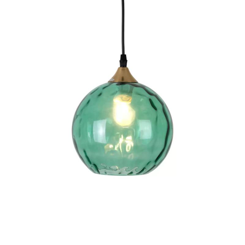 Holländer Hängeleuchte Lucca Einflammig Glasschirm Grün Deckenlampe Lampe Spot B-Ware von Holländer