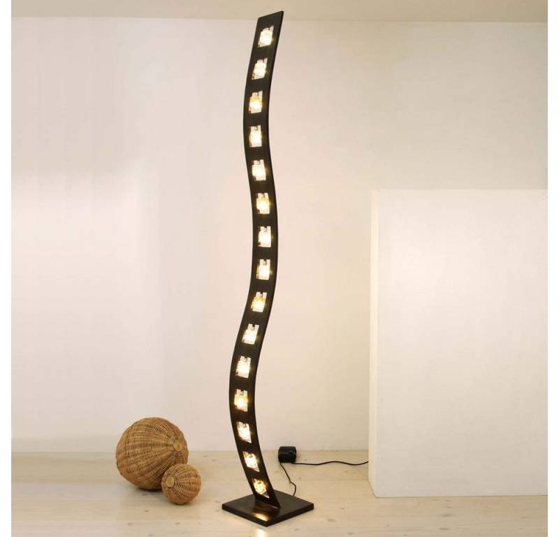 Holländer Stehlampe 15-flammig Cubo Eisen-Glas Braun-Schwarz Braun, Schwarz von Holländer