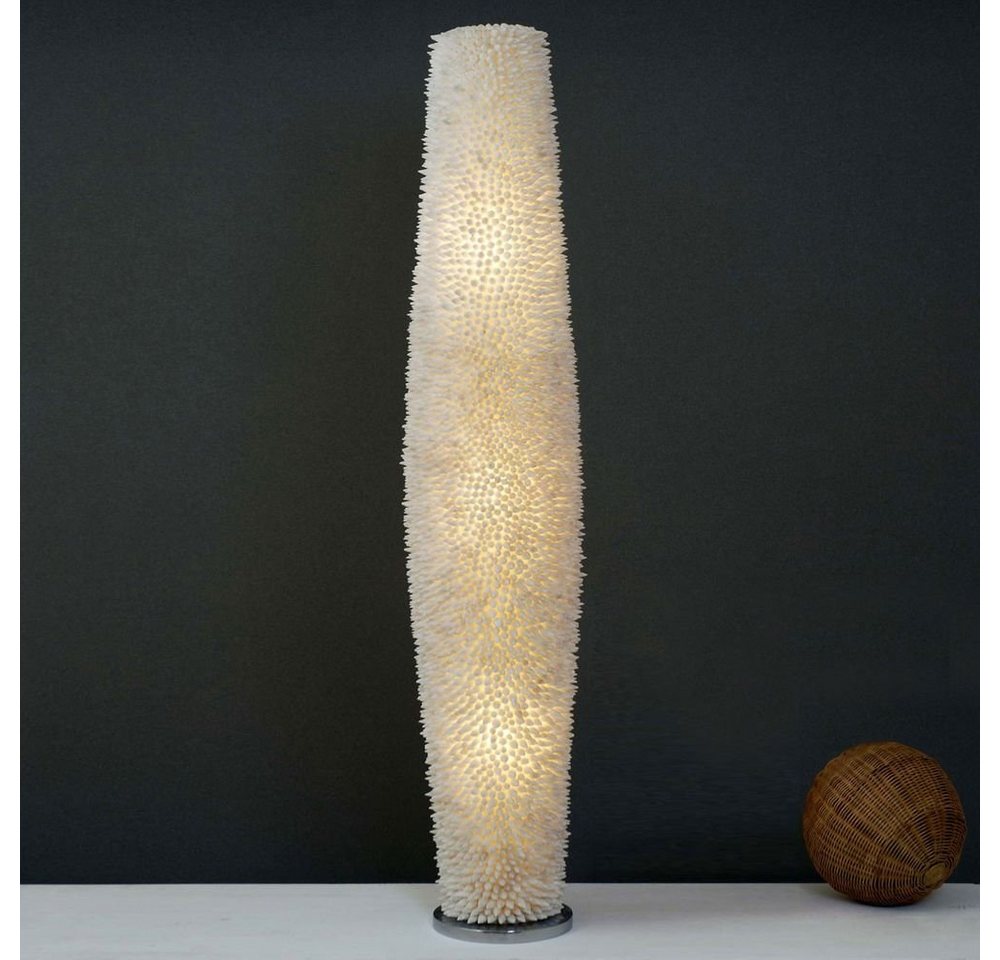 Holländer Stehlampe 3-flammig Sirena Bianco Muscheln-Fiberglas Weiß weiss von Holländer