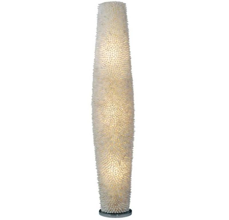 Holländer Stehlampe 3-flammig Sirena Bianco Muscheln-Fiberglas Weiß Weiß von Holländer