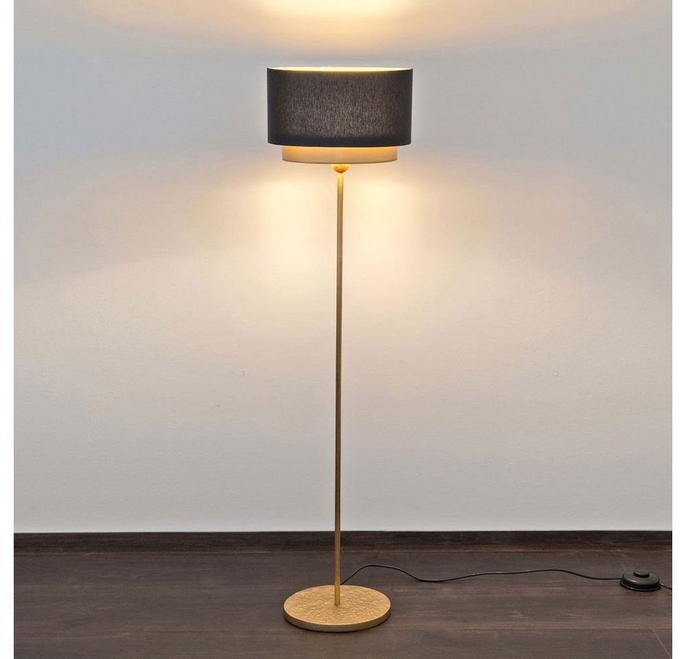 Holländer Stehlampe Mattia Oval Eisen Gold-Schwarz gold, schwarz von Holländer