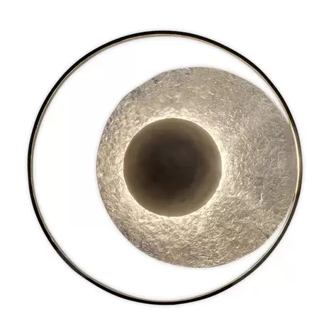 Holländer Wandleuchte Satellite Wandlampe Lampe Leuchte ø40cm Schwarz Silber B-Ware von Holländer