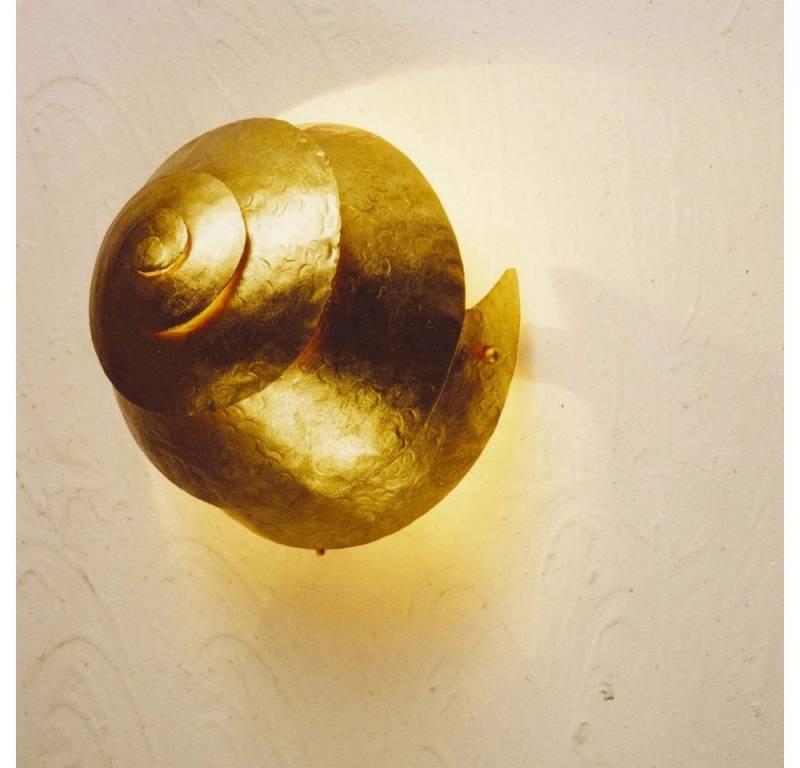 Holländer Wandleuchte Snail One Eisen Gold von Holländer