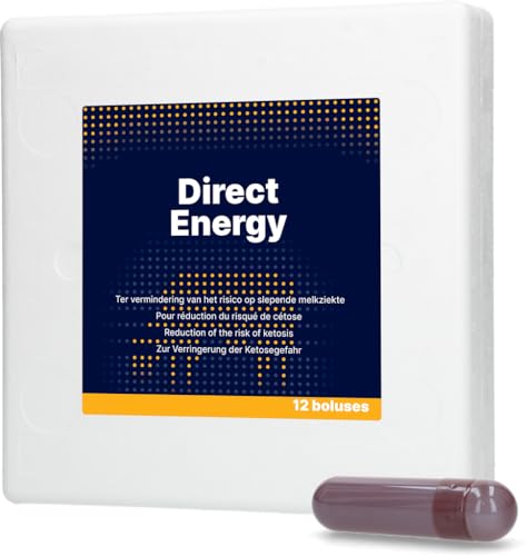 Direct Energy Bolus - Diätfuttermittel für Kühe - Tierfutter - mit Tripe Stimulus - 12 Stück - 67 Gramm Direct Energy Bolus - Diätfuttermittel für Kühe - Tierfutter - mit Tripe Stimulus - 12 Stück - 67 Gramm von Holland Animal Care