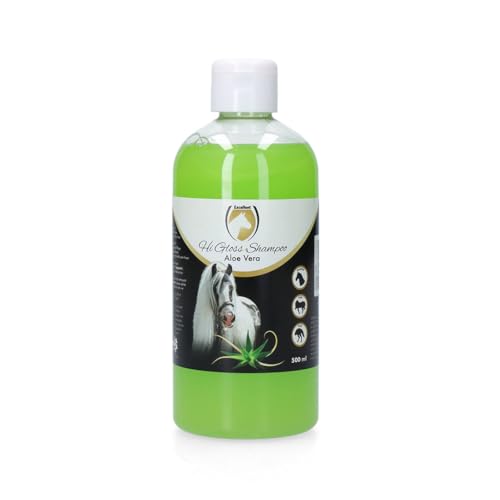 Excellent Hi Gloss Shampoo Aloe Vera - 500 ml - Hilft dem Pferd bei trockener Haut - Pferd Shampoo - Reinigendes und Pflegendes Shampoo - Mit Conditioner - für Schweif und Mähne - Geeignet für Pferde von Holland Animal Care