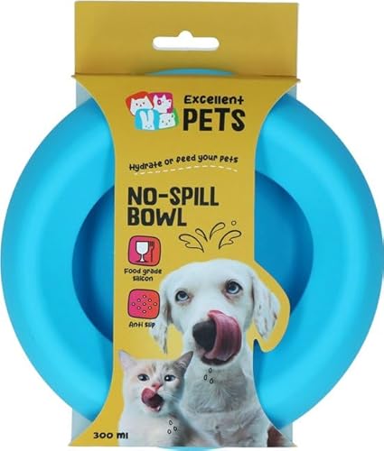 Excellent Pets Anti-Verschmutzungs-Futter- und Trinknapf für Hunde und Katzen – 300 ml – Fressnapf mit Anti-Rutsch-Boden – S – Spritzschutzrand – Silikon-Trinknapf – Blau Excellent Pets Anti-Verschmutzungs-Futter- und Trinknapf für Hunde und Katzen – 300 ml – Fressnapf mit Anti-Rutsch-Boden – S – Spritzschutzrand – Silikon-Trinknapf – Blau von Holland Animal Care