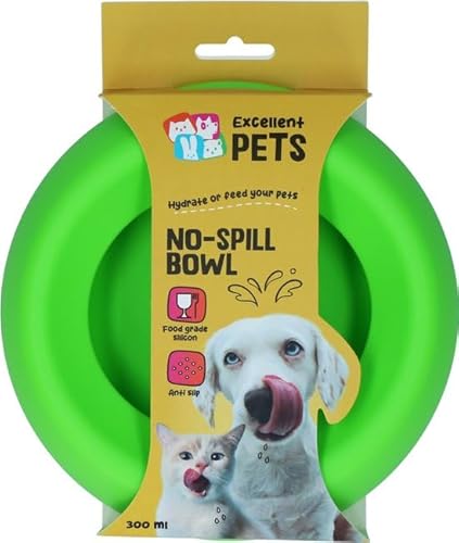 Excellent Pets Anti-Verschmutzungs-Futter- und Trinknapf für Hunde und Katzen – 300 ml – Fressnapf mit Anti-Rutsch-Boden – S – Spritzschutzrand – Silikon-Trinknapf – Grün Excellent Pets Anti-Verschmutzungs-Futter- und Trinknapf für Hunde und Katzen – 300 ml – Fressnapf mit Anti-Rutsch-Boden – S – Spritzschutzrand – Silikon-Trinknapf – Grün von Holland Animal Care
