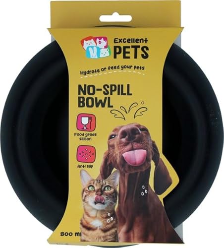 Excellent Pets Anti-knoei Voer- en Drinkbak Hond en Kat - 800 ml - Voerbak met Antislip - M - Morsbestendige Rand - Siliconen Drinkbak - Antraciet Excellent Pets Anti-knoei Voer- en Drinkbak Hond en Kat - 800 ml - Voerbak met Antislip - M - Morsbestendige Rand - Siliconen Drinkbak - Antraciet von Holland Animal Care