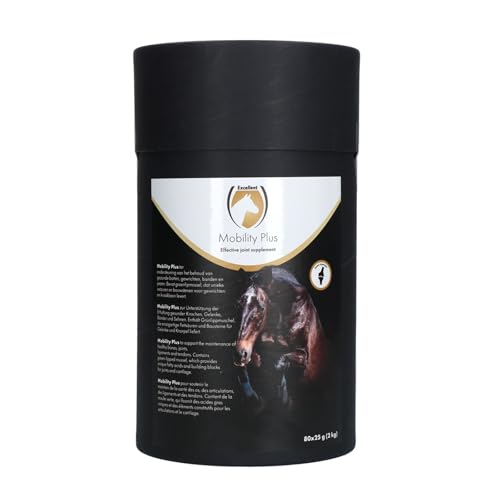 Excellent Equi Mobility Plus - 2 kg (80 Beutel) - Unterstützt die normale Schmierung der Gelenke und trägt zur Erhaltung der Knorpel bei - Glucosamin und Chondroitin - Für Pferde Geeignet von Holland Animal Care