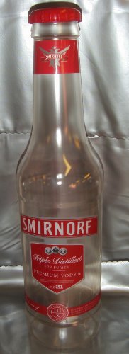 Neuheit Plastik Spardose, Sparbüchse. 'SMIRNORF' Flasche. 60 cm hoch! von Holland Plastics