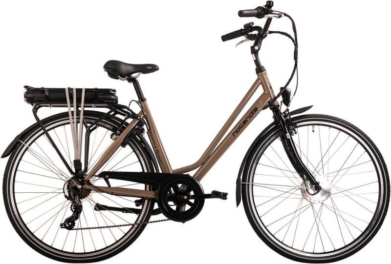Hollandia E-Bike Cityrad Optima Basic, 7 Gang Shimano Tourney Schaltwerk, Kettenschaltung, Frontmotor, 374,4 Wh, Pedelec, Elektrofahrrad für Damen u. Herren von Hollandia