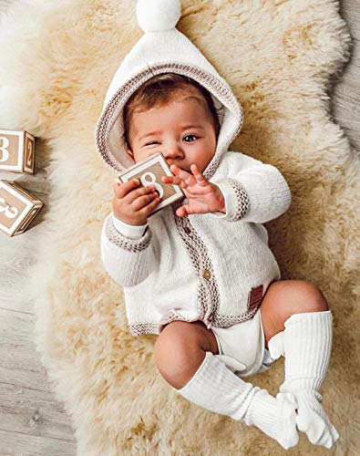 Hollert German Leather Fashion Lammfell Baby waschbar ökologisch gegerbtes kuscheliges echtes Merino Schaffell (deutsche Qualität) Naturform Babyfell geschoren Größe 70-80 von Hollert