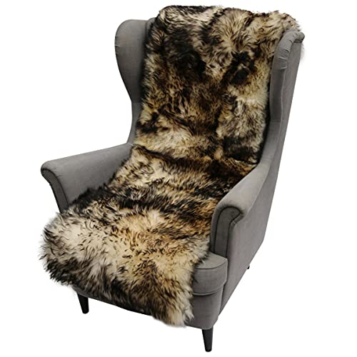 Hollert Lammfell Sesselauflage 160 x 50 cm geflammt Sitzauflage Couch Unterbett Merino Fellauflage von Hollert