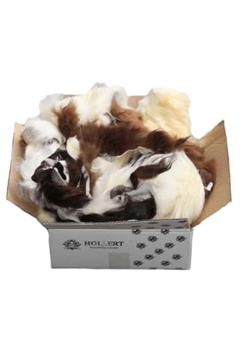 Lammfell Bastelfelle 1,5 kg Natur Mix Wolle auf Leder Füllmaterial Bastelmaterial Stopfmaterial Dekorieren von Hollert