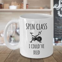 Spin Class Kaffeetasse - Funny I Could've Died Spinning, Humorvoll Und Sarkastisch Zyklus Klasse, Queen Tasse, Geschenk, Radfahren Geschenk von HolleyGirlDesigns