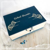 Erinnerungskiste Baby | Babygeschenk Geburt Erinnerungsbox Geschenk Personalisiertes Holz von HolliWoodKids