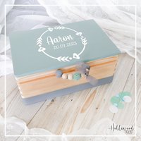 Erinnerungskiste Baby | Babygeschenk Geburt Erinnerungsbox Geschenk Personalisiertes Holz Erinnerungskiste Baby | Babygeschenk Geburt Erinnerungsbox Geschenk Personalisiertes Holz von HolliWoodKids